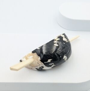 Hand crafted mother of pearl MOP shell hair bun holder